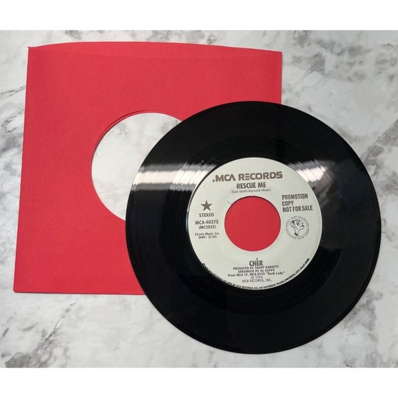 Cher Rescue Me / Dixie Girl 45 Pop WLP Promo Stereo 1974 MCA 40375 - Picture 3 of 4